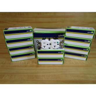 Leviton 8300-W Duplex Receptacle 8300W (Pack of 10)