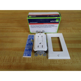 Leviton GFTR1-W Smartlock Pro GFCI Outlet WWallplate GFTR1W