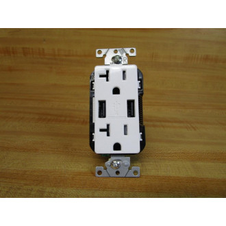 Leviton T 5832-W Duplex USB Charger Outlet T5832W