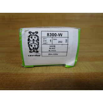 Leviton 8300-W Duplex Receptacle 8300W (Pack of 2)