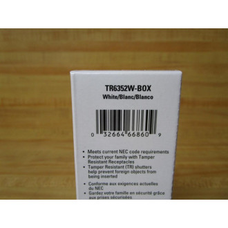 Eaton TR6352W-BOX Decorator Duplex Receptacle TR6352WBOX (Pack of 10)