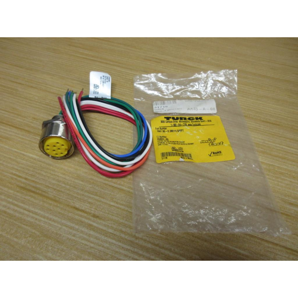 Turck RKF 96-0.3M14.5NPT MiniFast Receptacle U0924-85