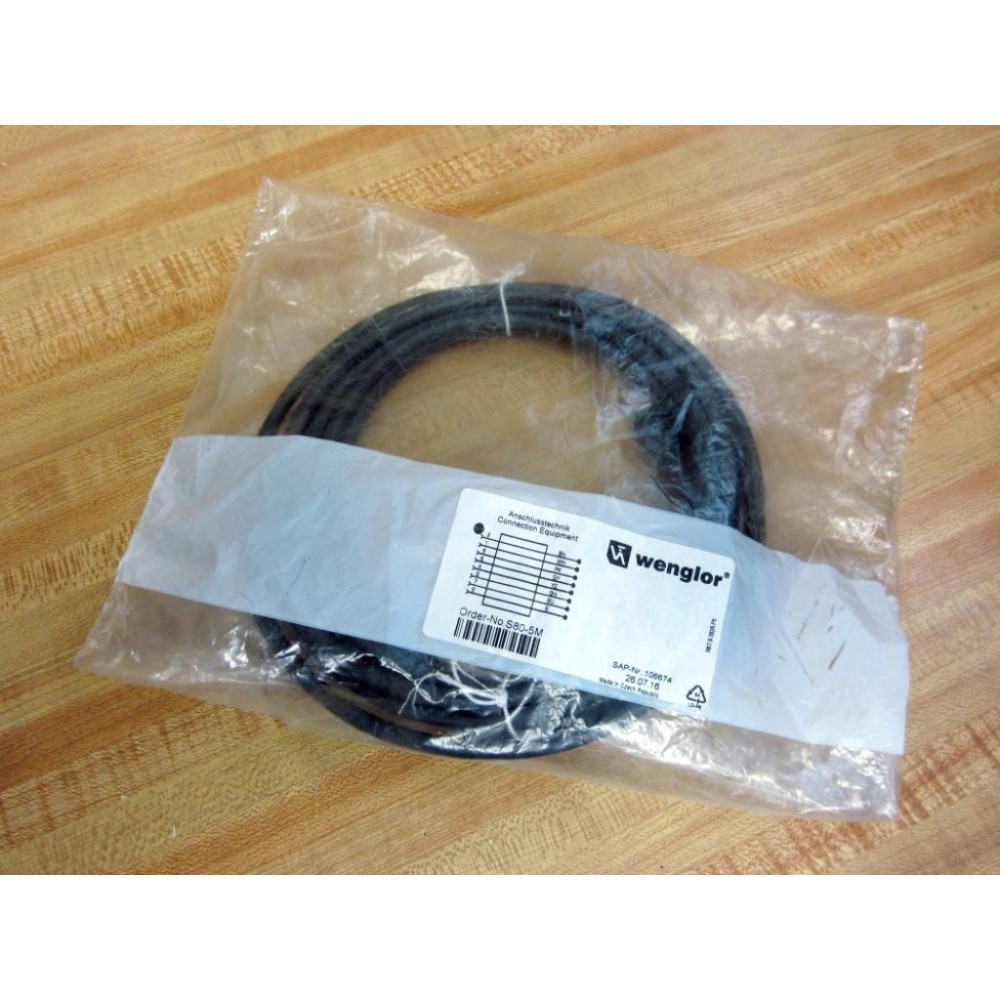 Wenglor S80-5M Connection Line S805M 106675 MRO30626