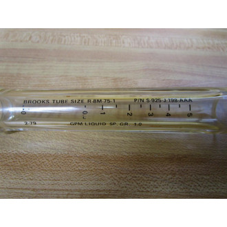 Brooks Tube S-925-J-198-AAA Flow Meter S925J198AAA - Used