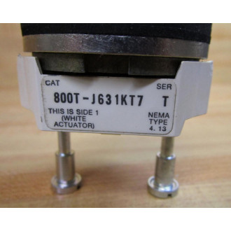 Allen Bradley 800T-J631KT7 Selector Switch WKey WOut Contact - New No Box