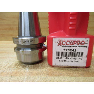 Accupro 775242 End Mill Holder BT40 1-14-2.00"