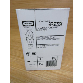 Hubbell GFRST20GY GFCI Receptacle
