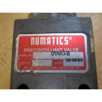 Numatics 01HA3-B Limit Valve O1HA3-B WPlunger - Used