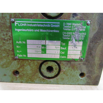 Flohr Industrial Technik 5318.92 Gear Reducer K110 3 Shaft - Used