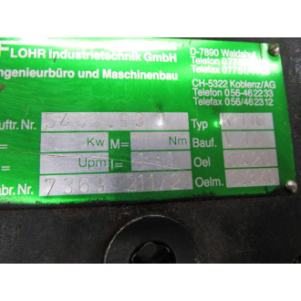 Flohr Industrial Technik 5483.93 Gear Reducer K110 2 Shaft - Used
