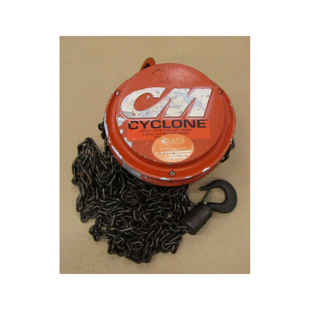 CM 10303 Cyclone 12 Ton Chain Hoist S C039NF - Used