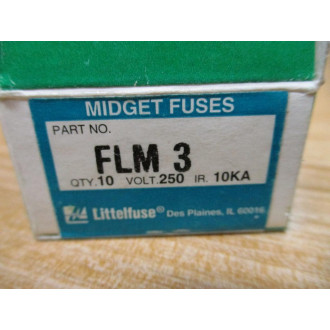 Littelfuse FLM-3 Fuse Cross Ref 486H89, FLM003 (Pack of 10)