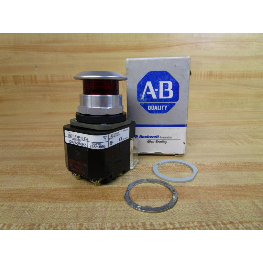 Allen Bradley 800T-FXP16RD4 Red Button W40171-002-01, W800T-XD4