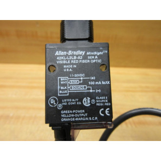 Allen Bradley 42KL-L2LB-A2 Minisight Photoelectric Sensor WOut Nut - Used