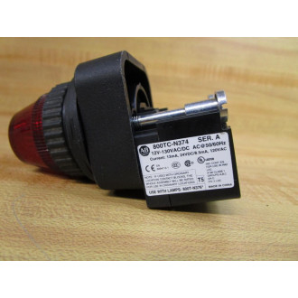 Allen Bradley 800H-QRH2R Pilot Light 800HQRH2R - New No Box