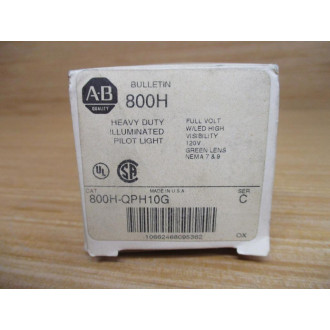 Allen Bradley 800H-QPH10G Pilot Light 800HQPH10G Green