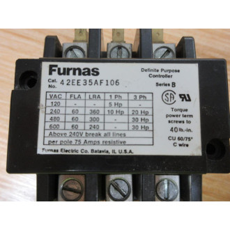 Furnas 42EE35AF106 Contactor Coil 75D54822F,Mounted But Never Used - New No Box