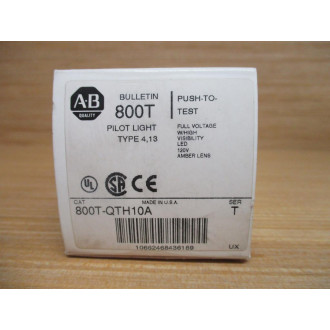 Allen Bradley 800T-QTH10A Push-To-Test Pilot Light