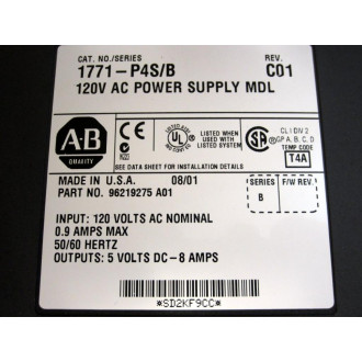 Allen Bradley 1771-P4S PLC5 PS Module1771P4S Ser.B Rev.C01 - New No Box