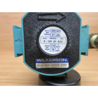 Wilkerson R16-02-000A Regulator R1602000A W Gauge & Fitting - Used