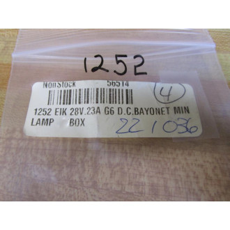 Eiko 1252 Miniature Bulb (Pack of 4) - New No Box