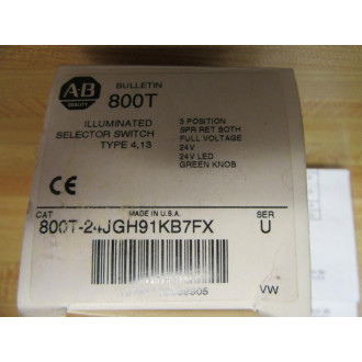 Allen Bradley 800T-24JGH91KB7FX Selector Switch