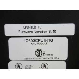 Fanuc IC693CPU341G CPU Module WO Top Front Cover - New No Box