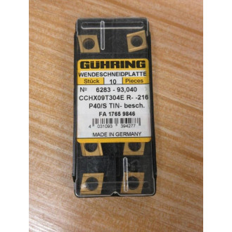 Guhring CCHX09T304E R-216 Indexable Insert 6283-93,040 (Pack of 10)