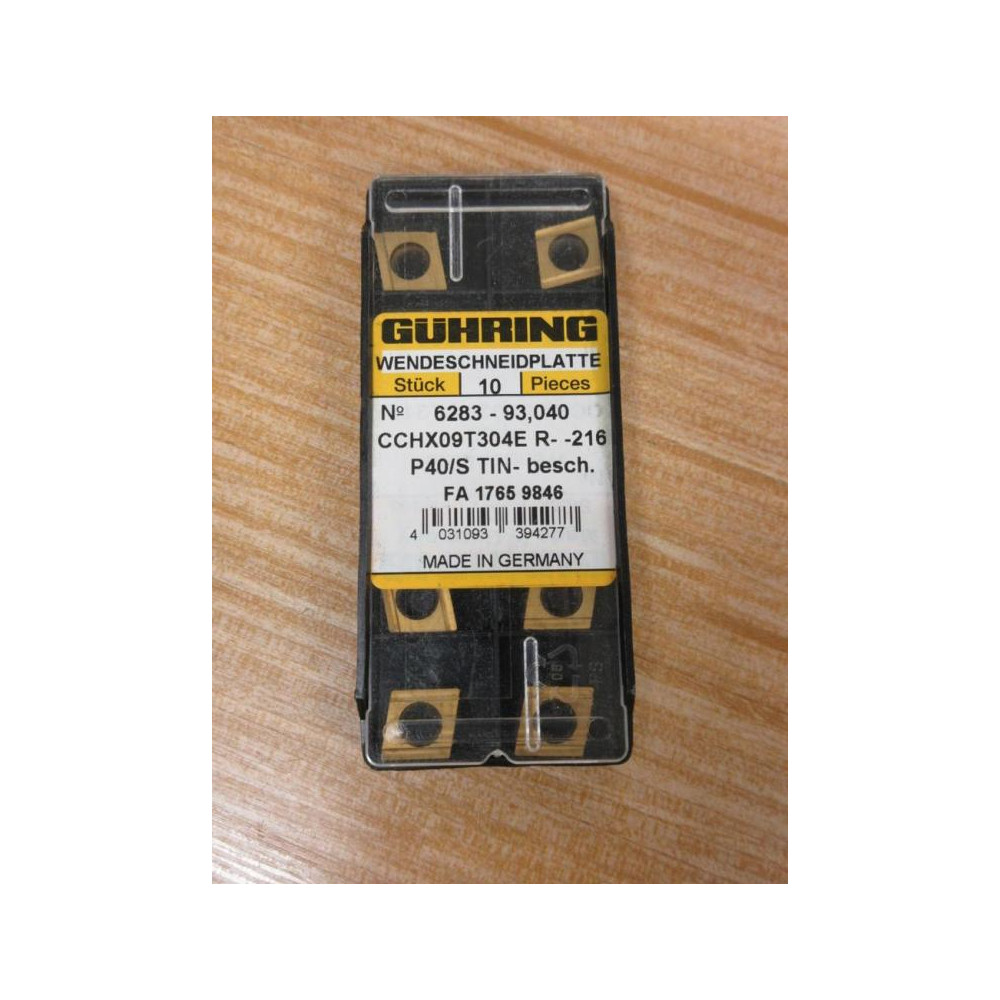 Guhring CCHX09T304E R-216 Indexable Insert 6283-93,040 (Pack of 10) Guhring CCHX09T304E R-216 Indexable Insert 6283-93,040 (Pack of 10)