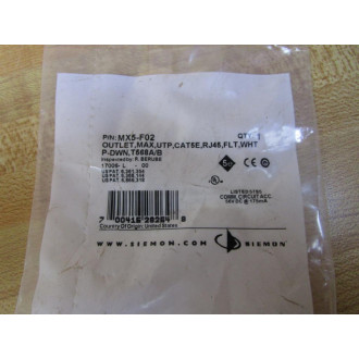 Siemon MX5-F02 Outlet MX5F02 (Pack of 2)