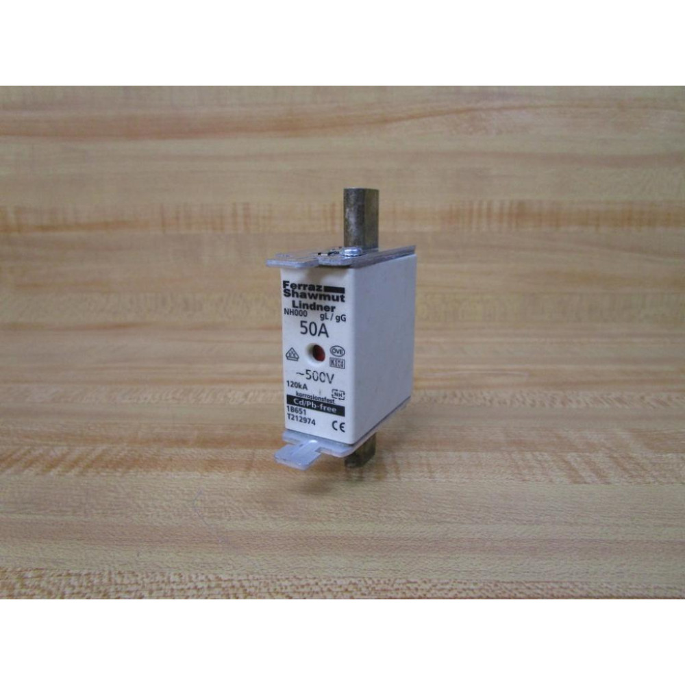 Ferraz  Shawmut 1B651 Lindner 50A Fuse NH000 Tested - New No Box