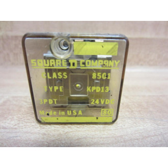Square D 8501-KPD13 Relay 8501KPD13 24 VDC - Used