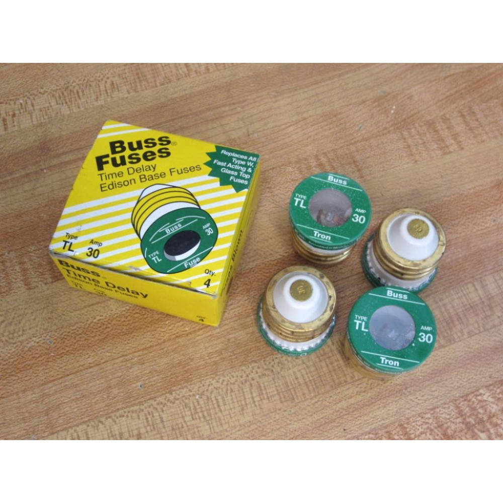 Buss TL 30 Bussmann Plug Fuse Cross Ref 6F461 (Pack of 4)