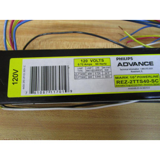 Philips Advance REZ-2TTS40-SC Mark 10 Diming Ballast REZ2TTS40SC - New No Box
