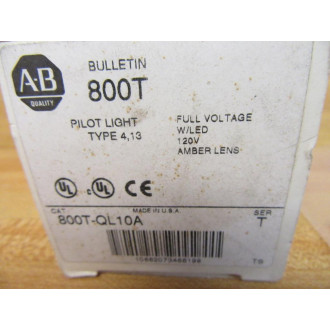 Allen Bradley 800T-QL10A Amber Pilot Light
