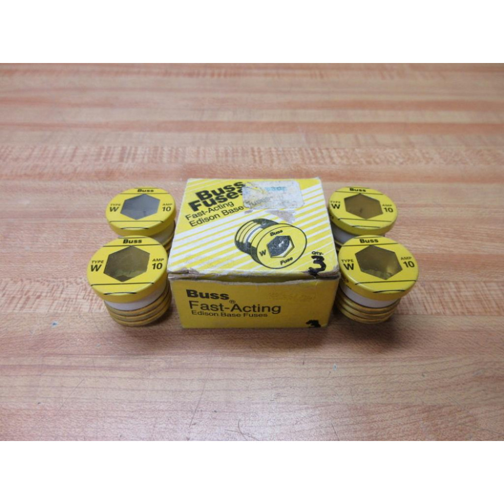 Buss W 10 Bussmann Plug Fuse Cross Ref 6F468 (Pack of 4)