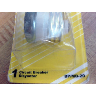 Cooper  Bussmann BPMB-20 20A Plug Type Circuit Breaker BPMB20
