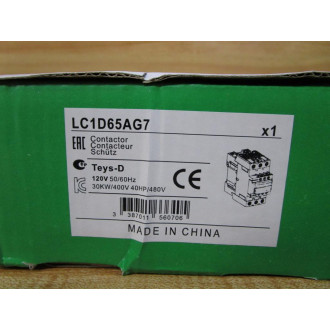 Schneider Electric LC1D65AG7 AC Contactor LC1D65A