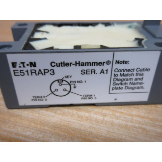 Cutler Hammer E51-RAP3 Eaton Receptacle E51RAP3 Ser. A1 - New No Box