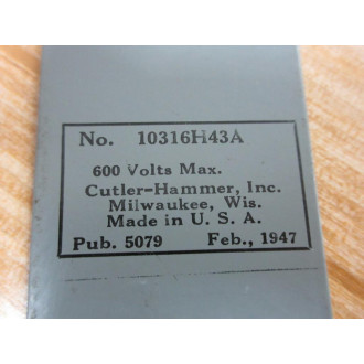 Cutler Hammer 10316H43A Limit Switch Push Button Actuator - New No Box