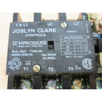 Joslyn Clark HPRC02U03 Reversing Contactor (2) TB174-1 Coils - New No Box