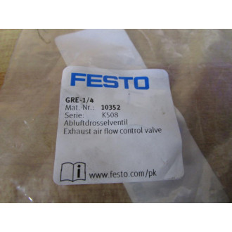 Festo GRE-14 Exhaust Air Flow Control Valve 10352