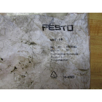 Festo QST-16 T Connector 153133 (Pack of 2) - New No Box