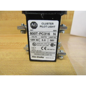 Allen Bradley 800T-PC316WRXG Cluster Light