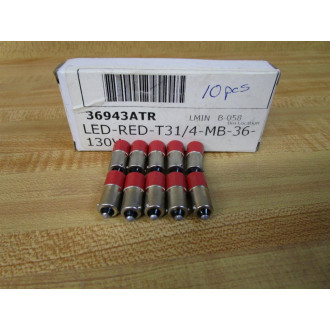 ATR LED-RED-T314-MB-36-130V 36943ATR (Pack of 10)
