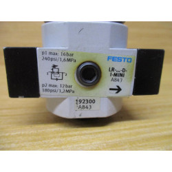 Festo LR-14-D-I-MINI Pressure Regulator 192300 - Used