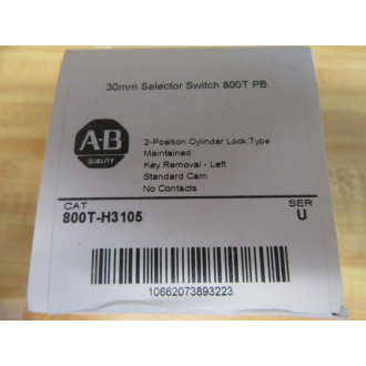Allen Bradley 800T-H3105 Selector Switch 800TH3105