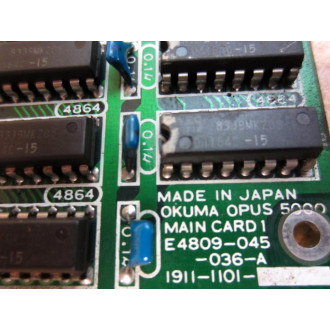 Okuma E4809-045-036-A Opus 5000 Main Card 1 E4809045036A - Used