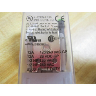 Square D 8501KU13M1P14V20 Relay Series E