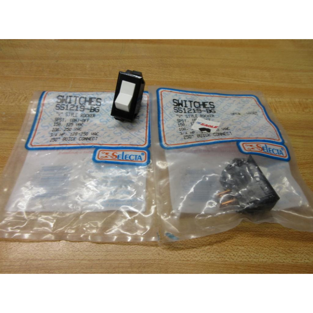 Carling Switch SS1219-BG Selecta Rocker Switch SS1219BG (Pack of 2)